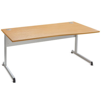 DESKS, WAVE, 1400mm width, Right Return, Oak