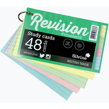 Revision Cards, Ringbound, Pack of 20 x 48 cards
