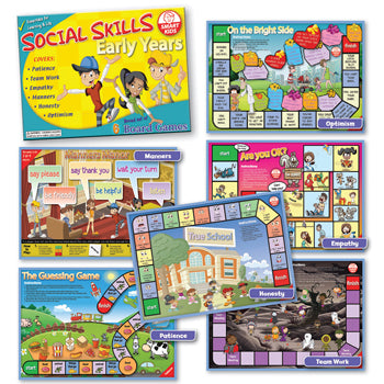 SOCIAL SKILLS BOARD GAMES - EARLY YEARS, Set of 6