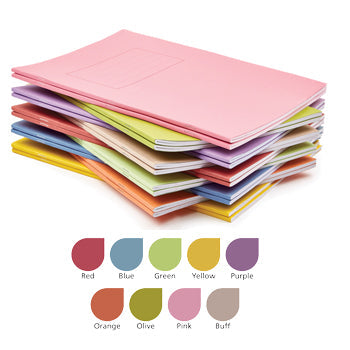 EXERCISE BOOKS, MANILLA COVERS, A4 (297 x 210mm), 48 pages - 75gsm white paper, Red, Alternate pages 15mm ruled/plain, Pack of 100