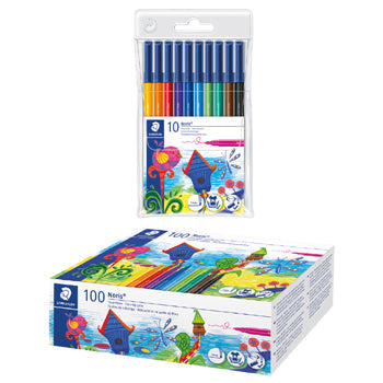 MEDIUM FIBRE TIPPED PEN, STAEDTLER(R) Noris, Assorted, Class Pack of 100