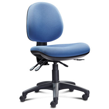 DELUXE OPERATOR CHAIRS, MEDIUM BACK, No Arms - 500mm width, Ocean, EMERGENT CROWN CONTRACT OFFICE
