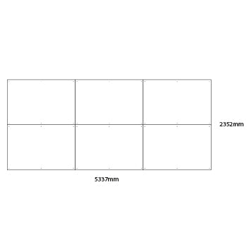 WHITEBOARDS, Whiteboard Wall Panel Kits, 1779 x 1176mm, Pack of 6