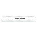 RULER, PLASTIC, 15cm, White, Pack of 10