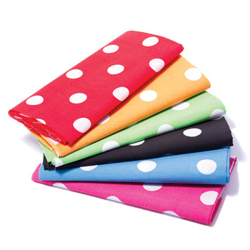 FABRIC PACKS, Spot Polycotton, 1.05 x 1m approx., Pack of 6