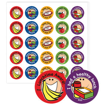 STICKERS, Healthy Lunchtime, Pack of 125