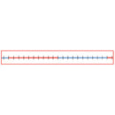 TABLE TOP NUMBER LINES, 1000 x 60mm, Blank (No Numbers), Pack of 5