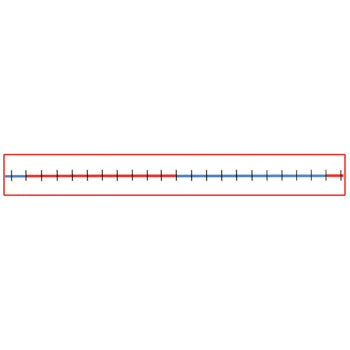 TABLE TOP NUMBER LINES, 1000 x 60mm, Blank (No Numbers), Pack of 5