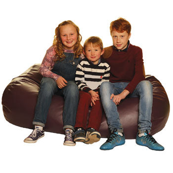 FAUX LEATHER BEAN BAGS, SETTEE, 1250 x 900 x 500mm, Purple