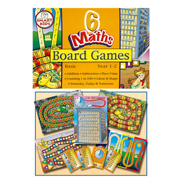 BOARD GAMES, Maths Board Games, Basic, Set of 6