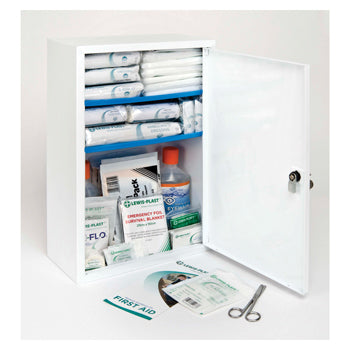 FIRST AID CABINET WITH CONTENTS, 1-20 Person Kit, 400 x 300 x 140mm, Each