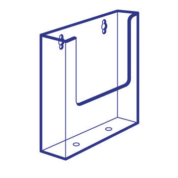 ACRYLIC LITERATURE DISPLAYS, WALL MOUNTABLE DISPENSER, 1/3 A4, Pack of 4