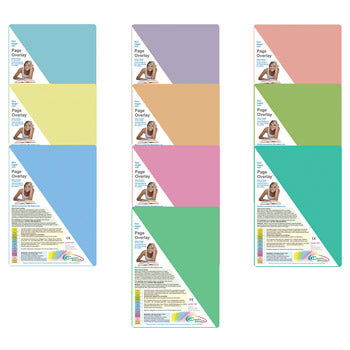 READING AIDS, Tinted Overlay Page, Pack of 10 sheets