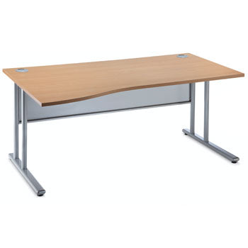 DESKS, WAVE, 1600mm width, Right Return, Maple