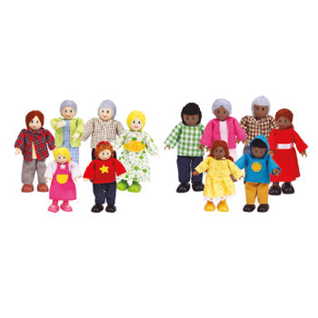 HAPPY DOLL FAMILIES SET, Age 3+, Set of 12