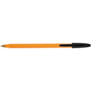PENS, BALLPOINT, STANDARD BARREL - FINE TIP, BiC(R) Orange(R) Original Fine, Black, Box of 20