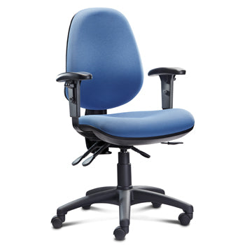 DELUXE OPERATOR CHAIRS, HIGH BACK, Adjustable Arms - 680mm width, Belize, EMERGENT CROWN CONTRACT OFFICE