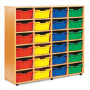 MOBILE DEEP TRAY UNIT, MOBILE TRAY UNITS, DEEP TRAY UNITS, 24 Deep Tray Unit, Maple