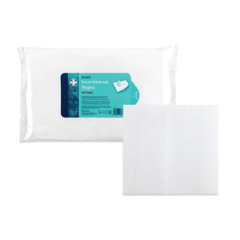 WIPES, Moist Incontinence Wipes, Pack of 100