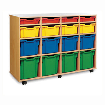 MOBILE TRAY UNITS, VARIETY TRAY UNITS, 16 Variety Tray Unit, Maple