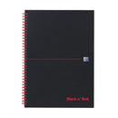 WIREBOUND NOTEBOOK, Black 'N' Red, Laminated Hardback, A4, Each