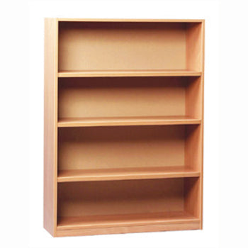 CLASSROOM STORAGE, OPEN BOOKCASE, 1 Fixed & 2 Adjustable Shelves, 1250mm height, Maple