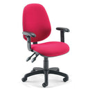 SWIVEL, OPERATOR CHAIRS, HIGH BACK, With Adjustable Arms - (590mm width), Belize