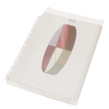 PUNCHED PRESENTATION POCKETS, EMBOSSED CLEAR - OPEN AT TOP, Heavy Weight, A4 (200 Microns Thick), Pack of 5