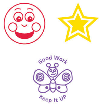 MOTIVATION STAMPS, Individual, Smiling Face, Each