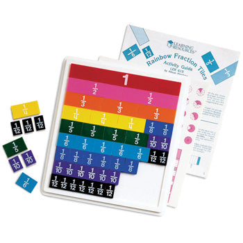 RAINBOW FRACTIONS(R), RAINBOW FRACTION TILES, For Ages 7+, Set of 51