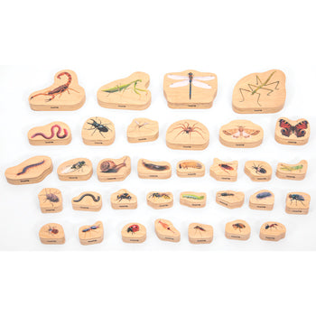 WOODEN MINIBEAST BLOCKS, Set