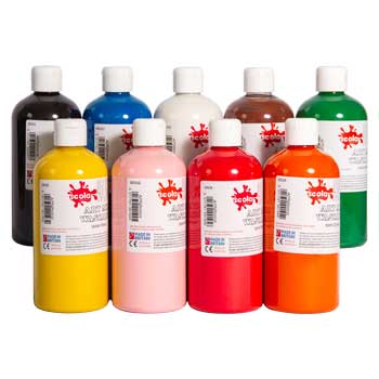 PAINT, READY MIXED WASHABLE, Standard Brights, Black, 500ml