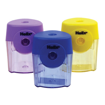 PENCIL SHARPENERS, CANISTER MODELS, Heavy Duty Plastic, Single Hole, 8mm hole, Pack of 12