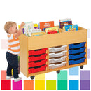 BOOK STORAGE, KINDERBOX TROLLEY, Beech, Smartbuy