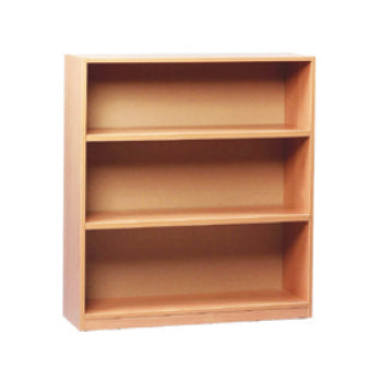 CLASSROOM STORAGE, OPEN BOOKCASE, 2 Adjustable Shelves, 1000mm height, Maple