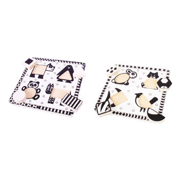 BLACK & WHITE PUZZLE SET, Set of 2