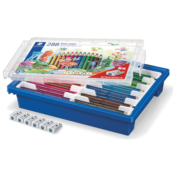 STANDARD TRIANGULAR COLOURED PENCILS, STAEDTLER(R) Noris Colour 187, Gratnells Tray, Class Pack of 288