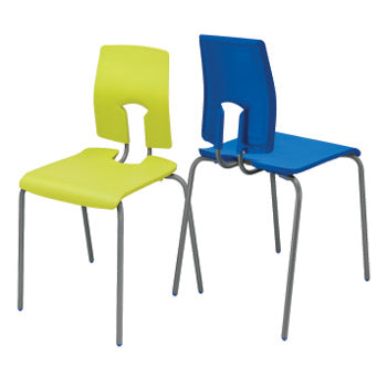 SE CLASSIC 4 LEG CHAIR, NON-FIRE RETARDANT SHELL, Sizemark 6 - 460mm Seat height, Blue