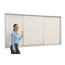 SPACESAVING ALUMINIUM FRAMED WHITEBOARDS, Non-Magnetic Sliding, 1 Sliding Board, 2400 x 1200mm height