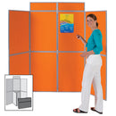 BUSYFOLD(R) FOLDING DISPLAY KITS, Light, 7 Panel Unit, With Grey Trim, Magenta