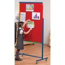 JUNIOR PARTITION BOARDS, Harlequin Frame, Mobile, Portrait, 1200 x 1500mm (overall height 1670 - 1880mm), Green