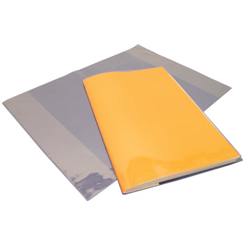 BOOK JACKET SLEEVES FOR PAPERBACK BOOKS, Transparent PVC 125 Micron, 298 x 500mm, Pack of 50