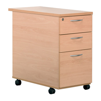 DESK HIGH DRAWER UNIT, 3 Drawer, Oak