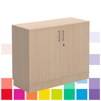 DOUBLE  DOOR CUPBOARD, 800mm height, Beech, Smartbuy