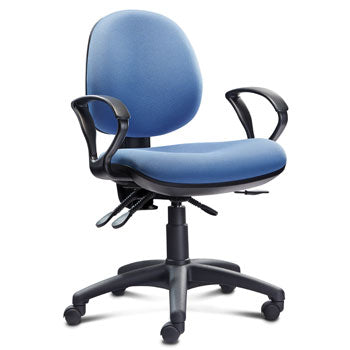DELUXE OPERATOR CHAIRS, MEDIUM BACK, Fixed Arms - 610mm width, Madura, EMERGENT CROWN CONTRACT OFFICE