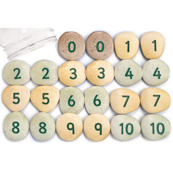 NUMBER PEBBLES 1-10, Age 3+, Set of 22