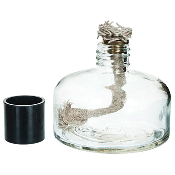 GLASS SPIRIT BURNER WITH WICK, Each