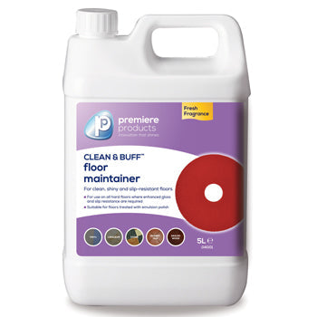 POLISH AND FLOOR MAINTAINERS, Clean and Buff(TM), Premiere Products, Case of 2 x 5 litres