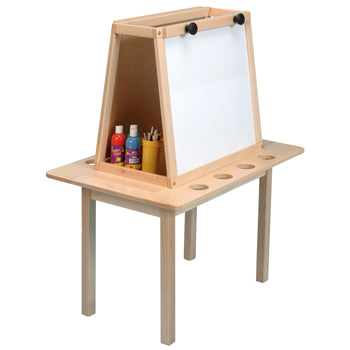 SOLID BEECH FRAMED EASELS, Magnetic Dry Wipe, 2 Sided - 2 Boards, Each