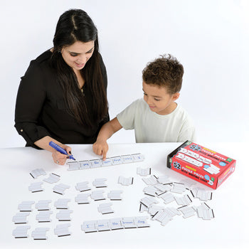 DRYWIPE PUZZLE PIECES WITH WRITING LINES, Age 4+, Set of 52